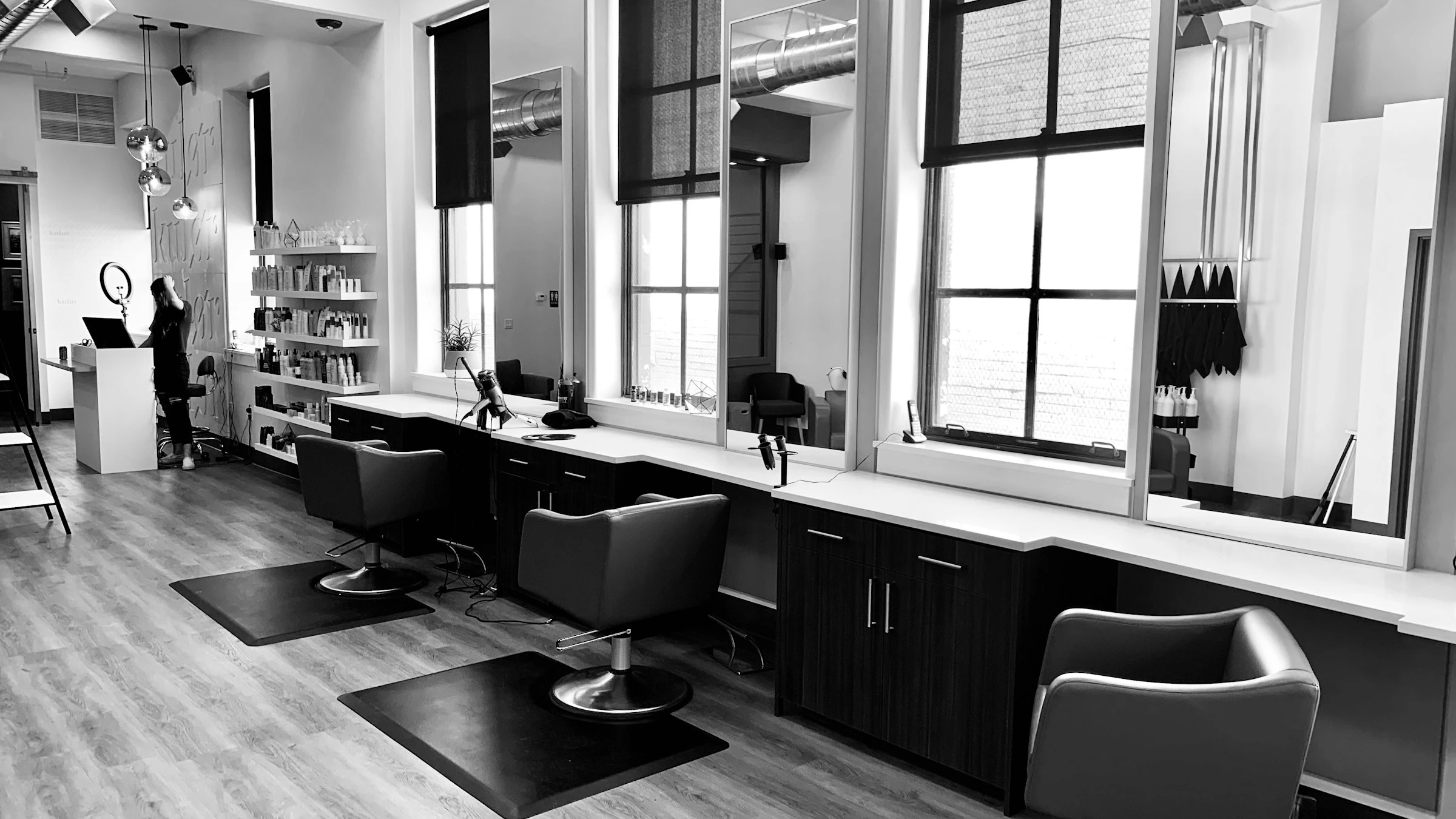 Illustration fictive d’un salon de coiffure